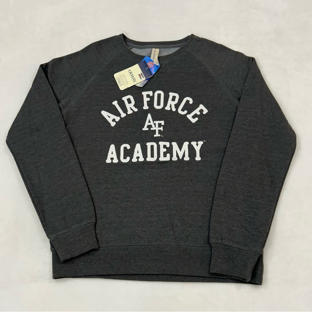 NCAA Air Force Academy Falcons AF Dark Gray Ouray Crewneck Sweatshirt Women’s M